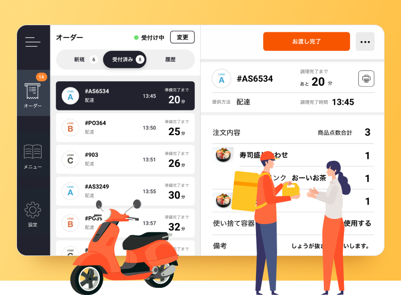 デリバリーサービス運用を劇的に改善!